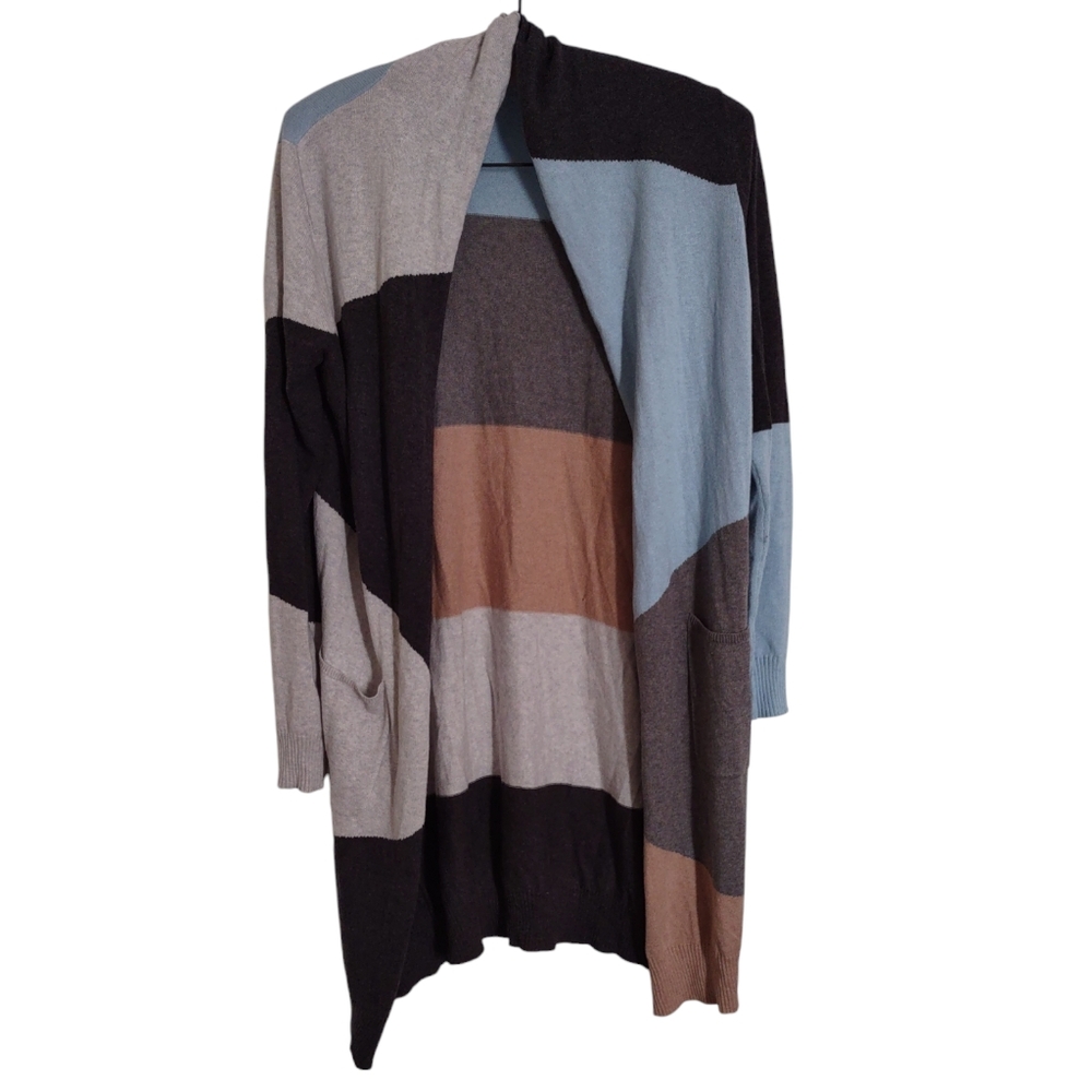 Zaket & Plover Xs Colorblock Open Front Cotton Ca… - image 1